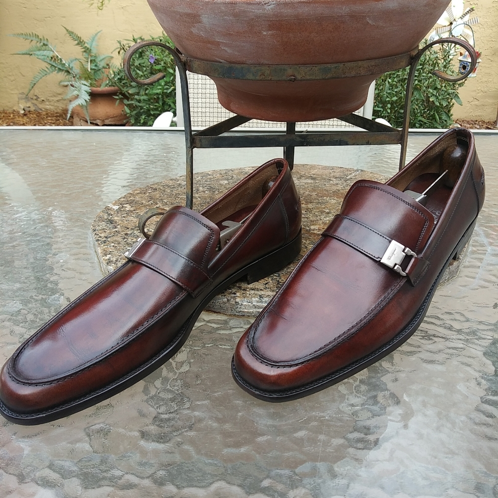 !!!!!SOLD!!!!!  Salvatore Ferragamo Brown Slip Ons - Picture 7 of 14